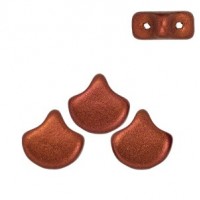 Ginko Leaf Beads 7.5x7.5mm Matte metallic dark copper
